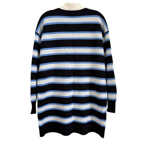 Anthropologie Color Block Mini Sweater Dress Tunic Womens XS OVERSIZED V Neck - Picture 8 of 11